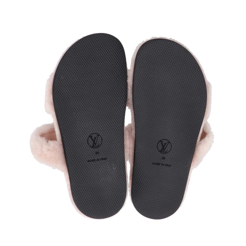 LV ルイ・ヴィトン/◇サンセット コンフォート フラット ミュール/ローズ・クレア/サイズ38/約24.5cm/1AC720//TC0***/ABランク/77