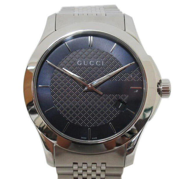 GUCCI/メンズウォッチ/Gタイムレス/クォーツ/デイト/126.4//165*****/Aランク/63