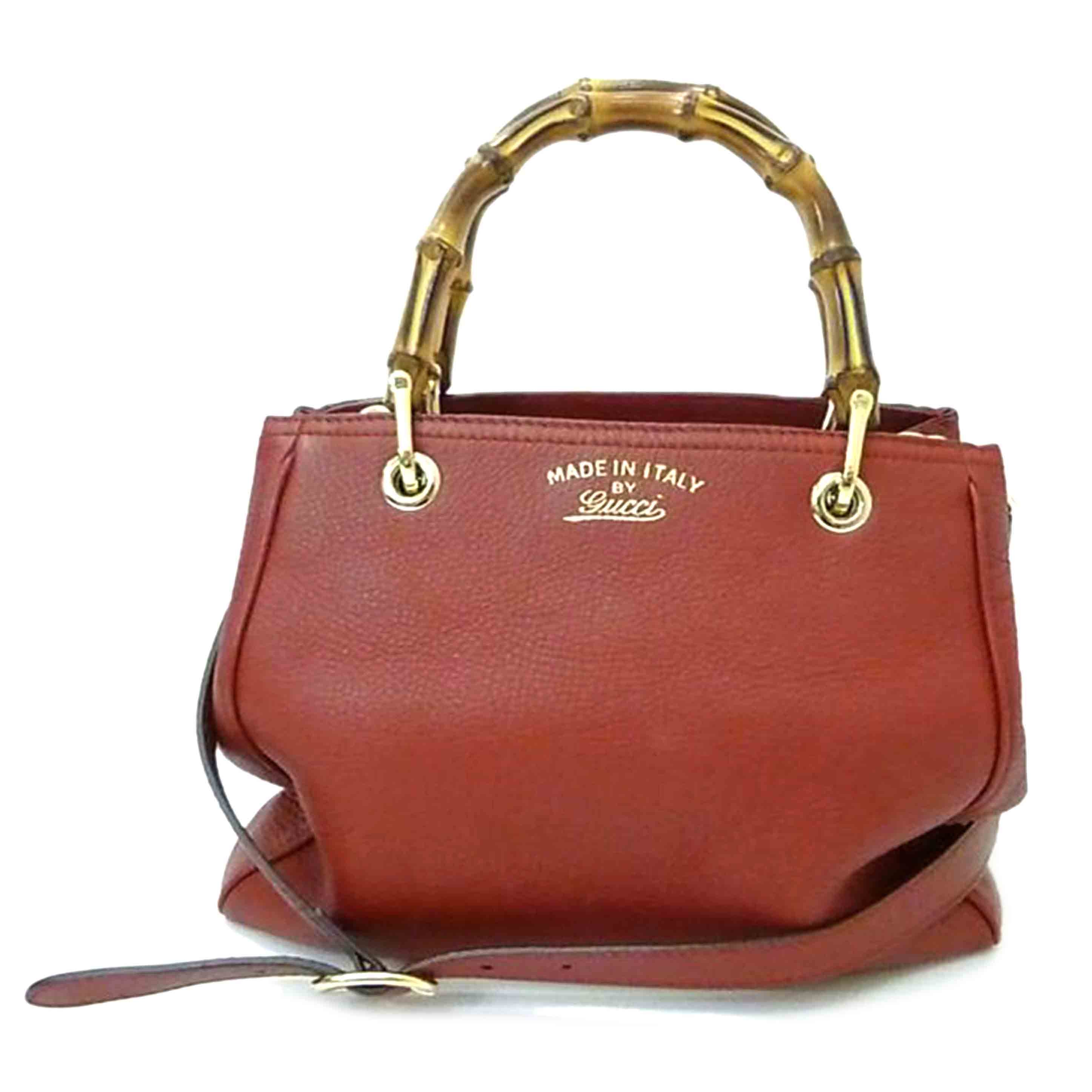 GUCCI グッチ/2WAYレザーバンブートート/336032//520***/Bランク/88