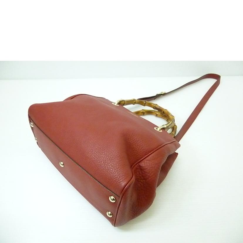 GUCCI グッチ/2WAYレザーバンブートート/336032//520***/Bランク/88