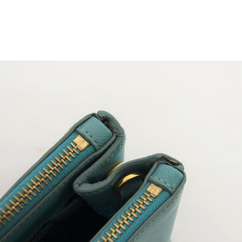 PRADA プラダ サフィアーノ ハンドバッグ ブルーグリーン/ガレリア/2WAYショルダーバッグ/ブルー系/BN1801//164/Bランク/04