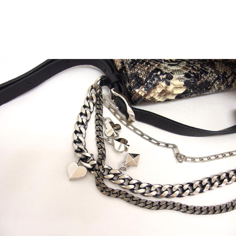 JIMMY CHOO ジミーチュー/パイソン/ナッパレザーショルダーバッグ//ABランク/04