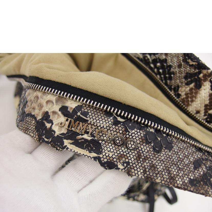 JIMMY CHOO ジミーチュー/パイソン/ナッパレザーショルダーバッグ//ABランク/04