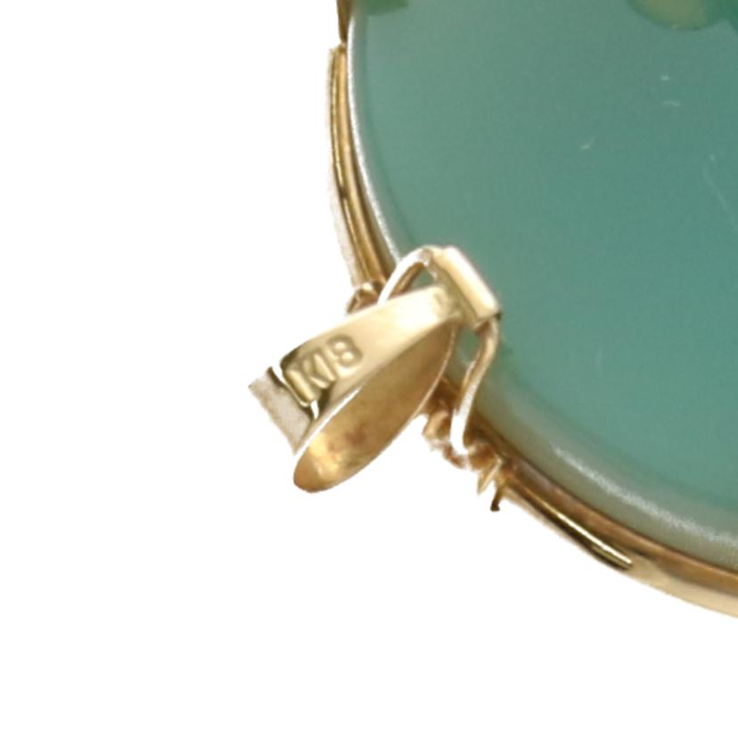 K18/K18ストーンカメオペンダントブローチ/18.6//Aランク/75