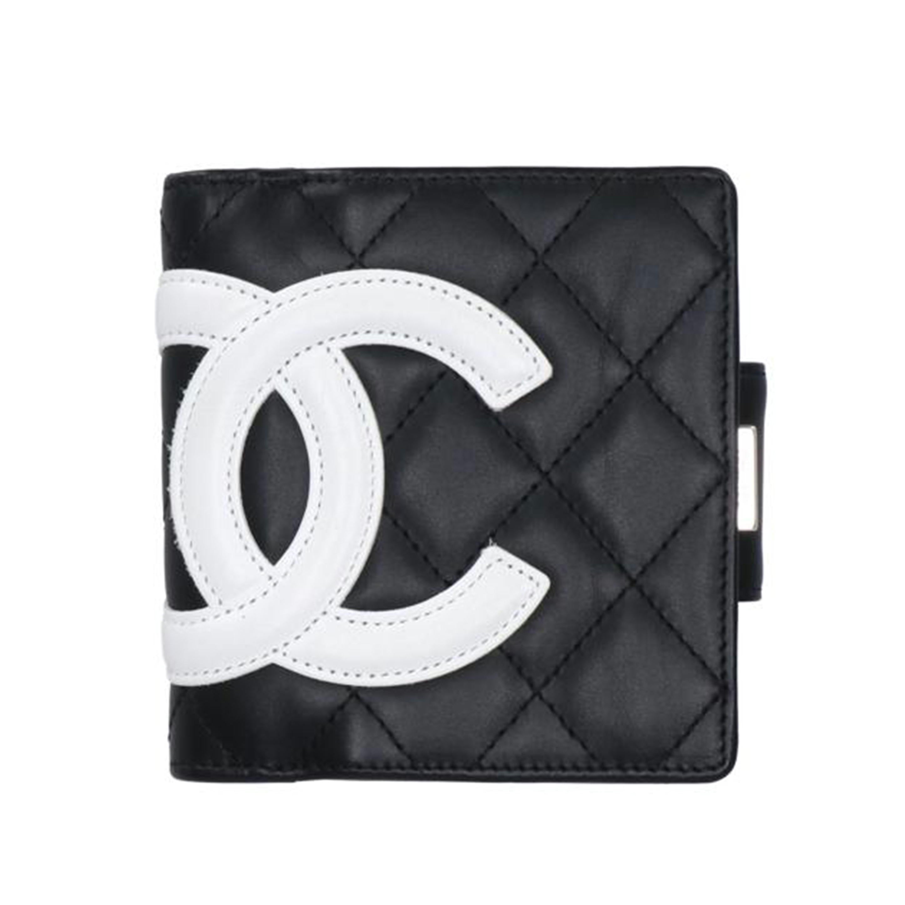 CHANEL シャネル CHANEL カンボンラインがま口財布 ブラック ココマーク ホワイト レディース/カンボンラインがま口財布黒/ココマーク白//111*****/Aランク/37