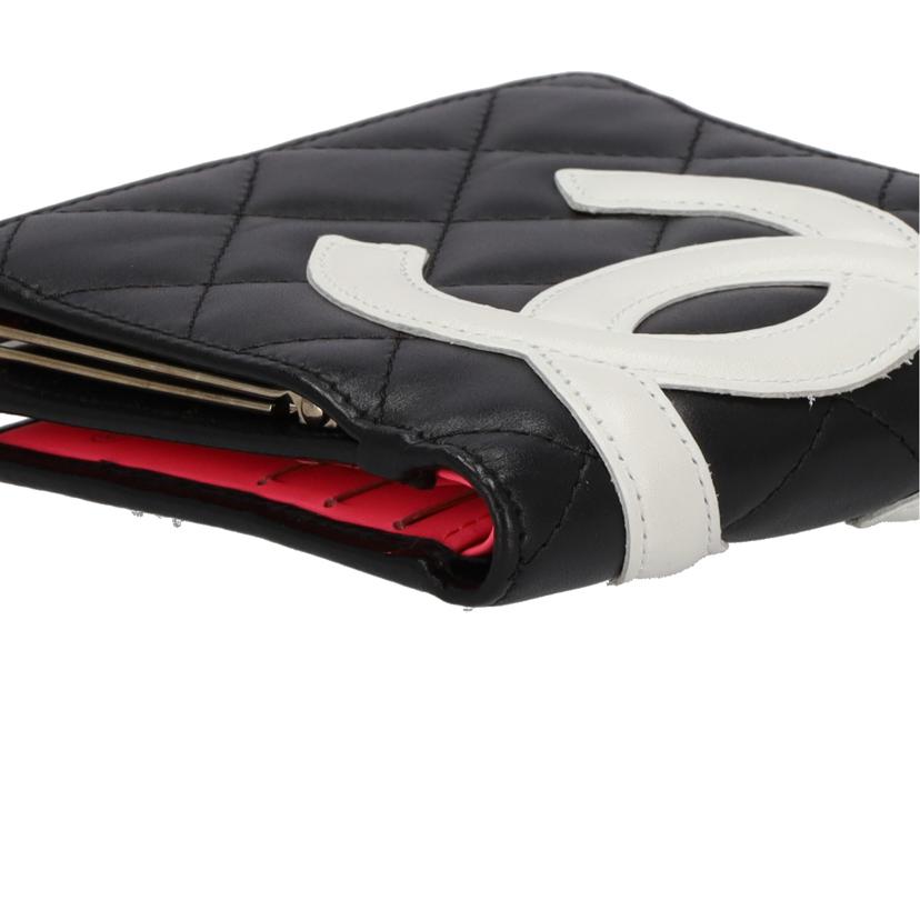 CHANEL シャネル CHANEL カンボンラインがま口財布 ブラック ココマーク ホワイト レディース/カンボンラインがま口財布黒/ココマーク白//111*****/Aランク/37