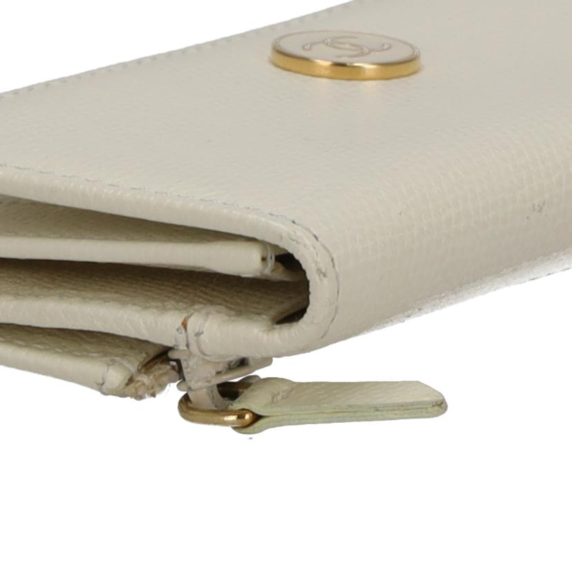 CHANEL シャネル CHANEL ココボタンカードケース白 キーリングゴールド レディース/ココボタンカードケース白/キーリングゴールド//921****/ABランク/37