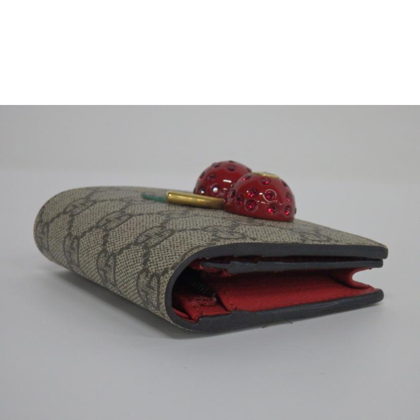 GUCCI グッチ/GGスプリーム二つ折り財布/チェリー/476050//525040/ABランク/83