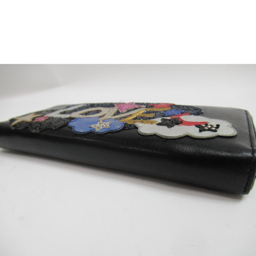 SAINTLAURENT サンローラン/スパンコール/レザー/ラウンドファスナー/456121//1216/ABランク/63