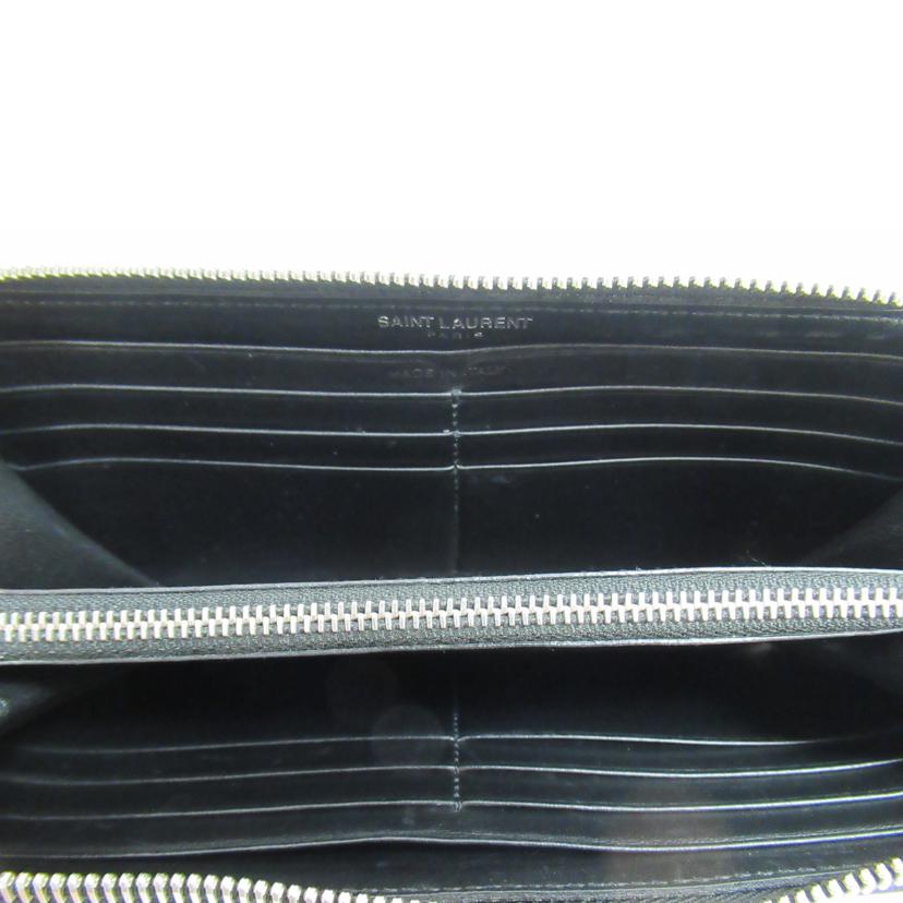 SAINTLAURENT サンローラン/スパンコール/レザー/ラウンドファスナー/456121//1216/ABランク/63