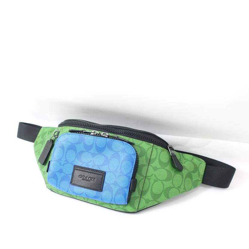 COACH コーチ/PVCレザー ボディーバッグ ウエストポーチ シグネチャー/C9892//Aランク/65