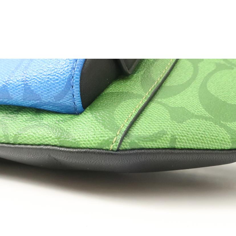 COACH コーチ/PVCレザー ボディーバッグ ウエストポーチ シグネチャー/C9892//Aランク/65