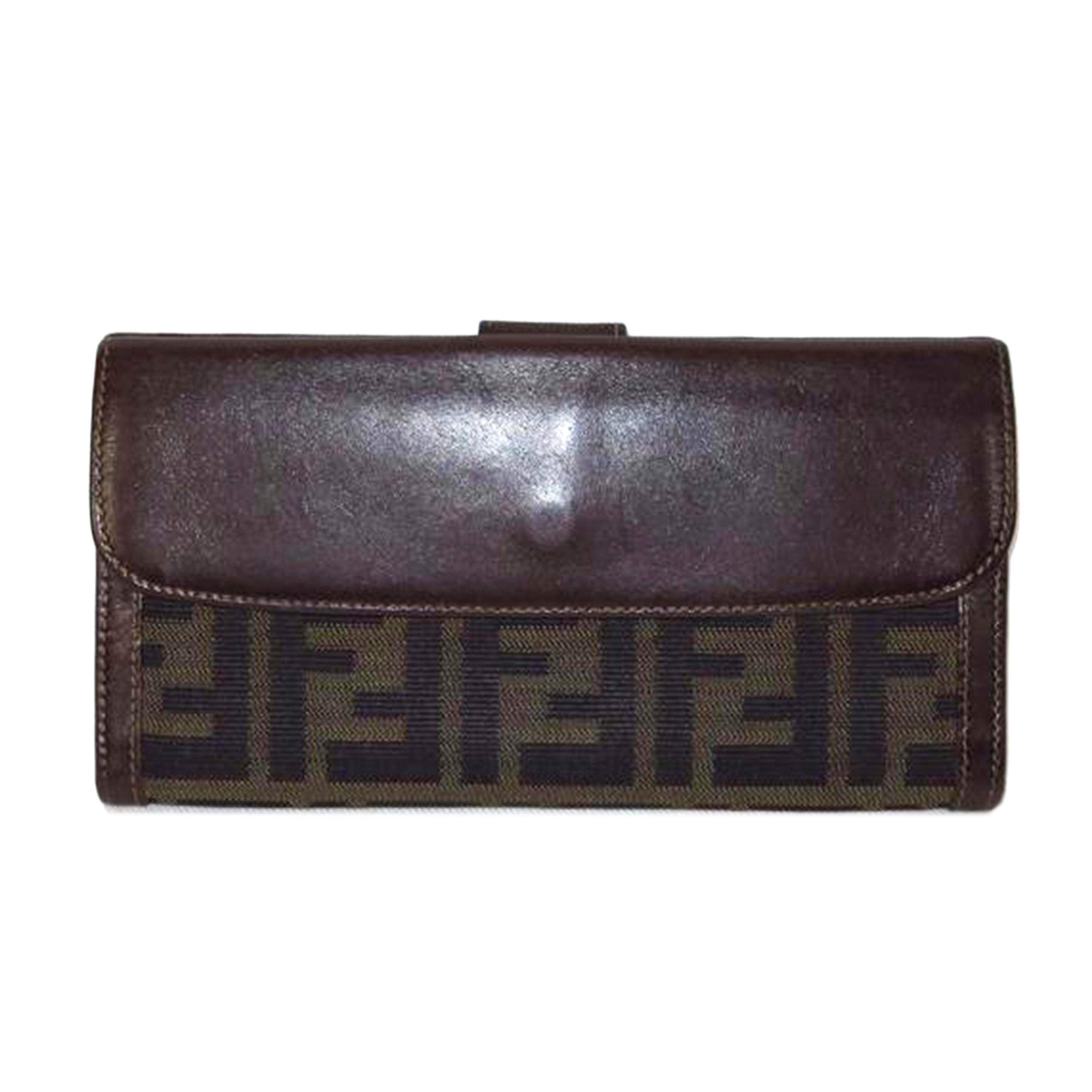 FENDI フェンディ/ズッカ柄 二つ折り長財布/30806//ABランク/81