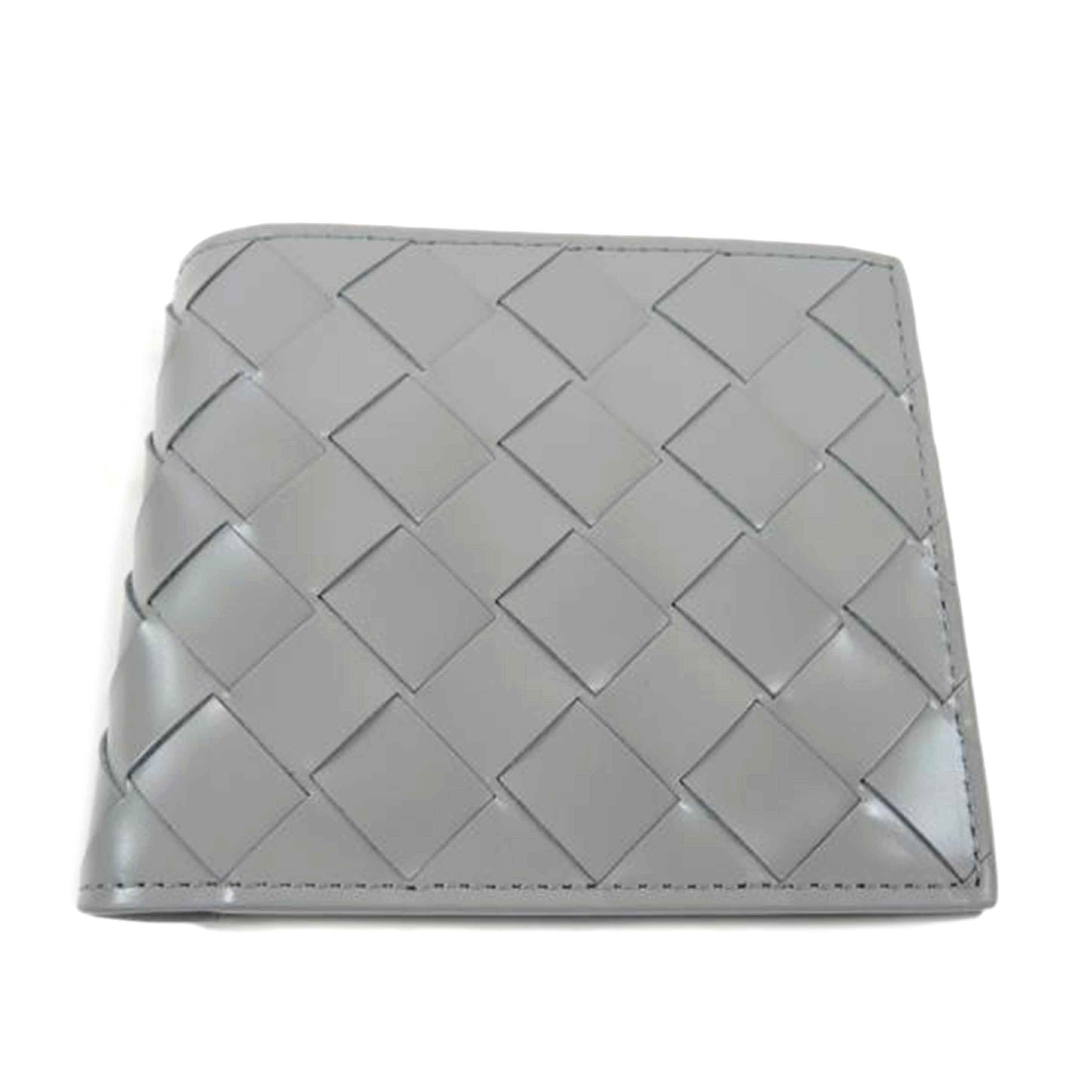 BOTTEGA VENETA ボッテガヴェネタ/イントレチャート二つ折り札入れ/コンクリート/592778 VMBI2//Aランク/06