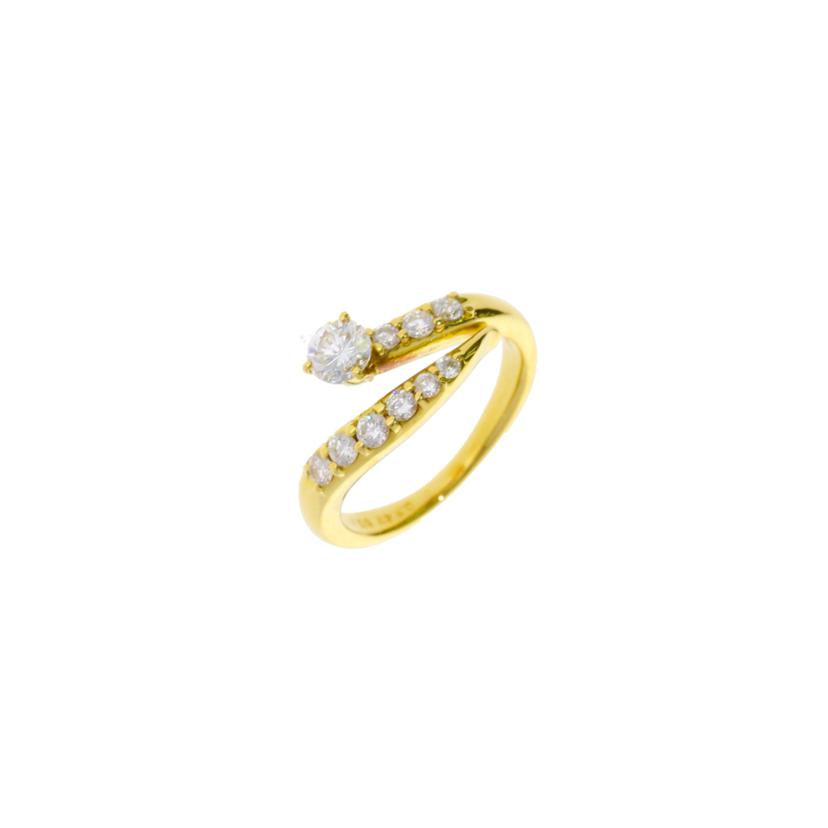 / K18ダイヤリング0.342/0.31ct//Aランク/75