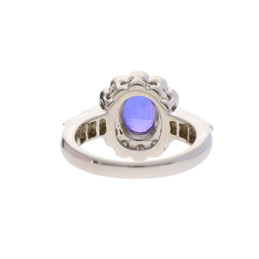 / Pt1000タンザナイトダイヤリング2.86/D1.28ct//Aランク/75