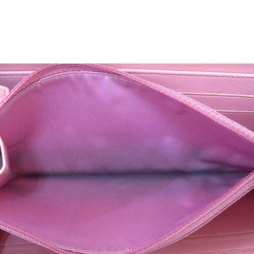 CHANEL/ラウンドファスナー長財布/マトラッセ・カメリア//17885059/BCランク/63