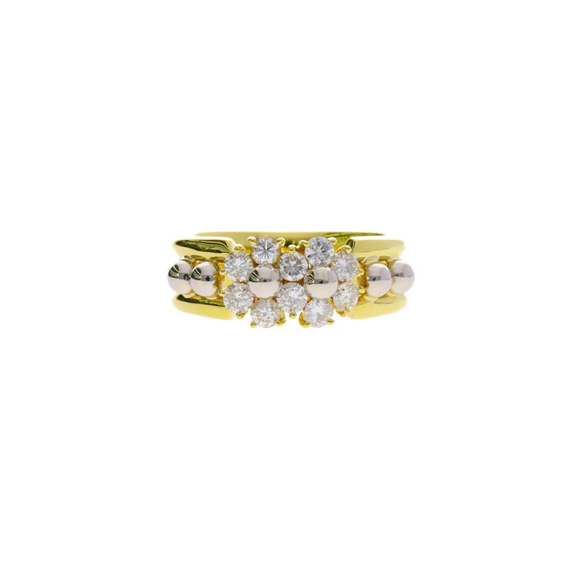 / K18/Pt900ダイヤリング0.63ct//Aランク/75
