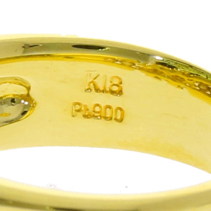 / K18/Pt900ダイヤリング0.63ct//Aランク/75