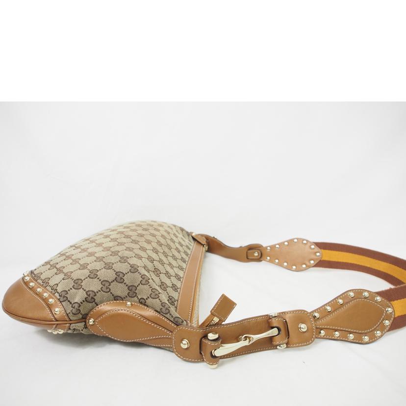 GUCCI グッチ/GGキャンバス/レザー×スタッズ/ショルダー/153691//001998/Bランク/78