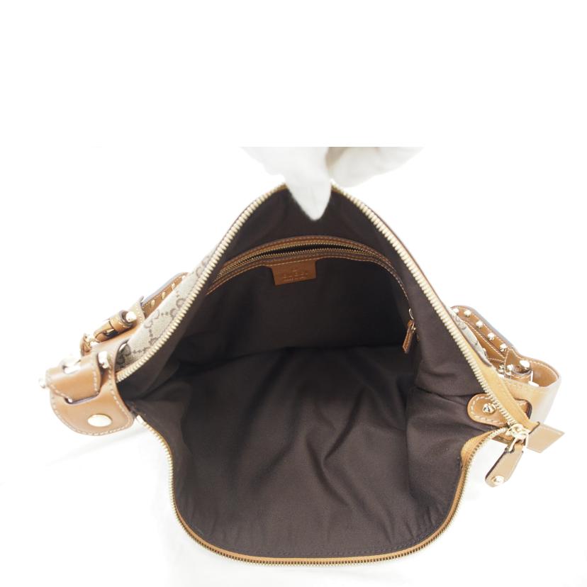 GUCCI グッチ/GGキャンバス/レザー×スタッズ/ショルダー/153691//001998/Bランク/78