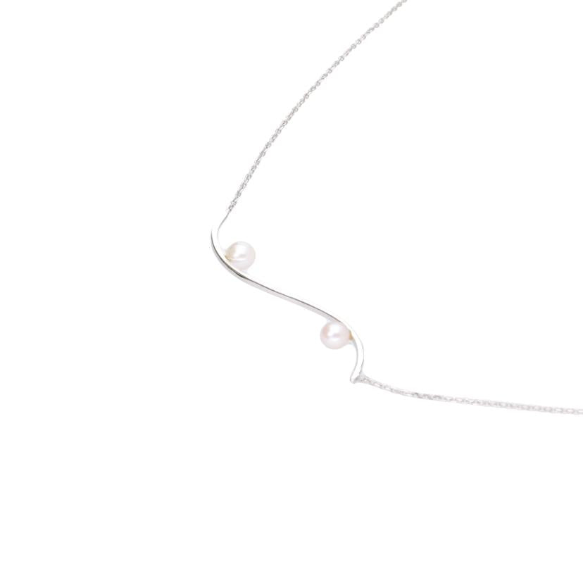 / K18WG淡水パールネックレス//Aランク/75