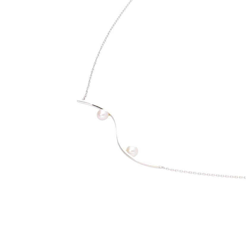 / K18WG淡水パールネックレス//Aランク/75