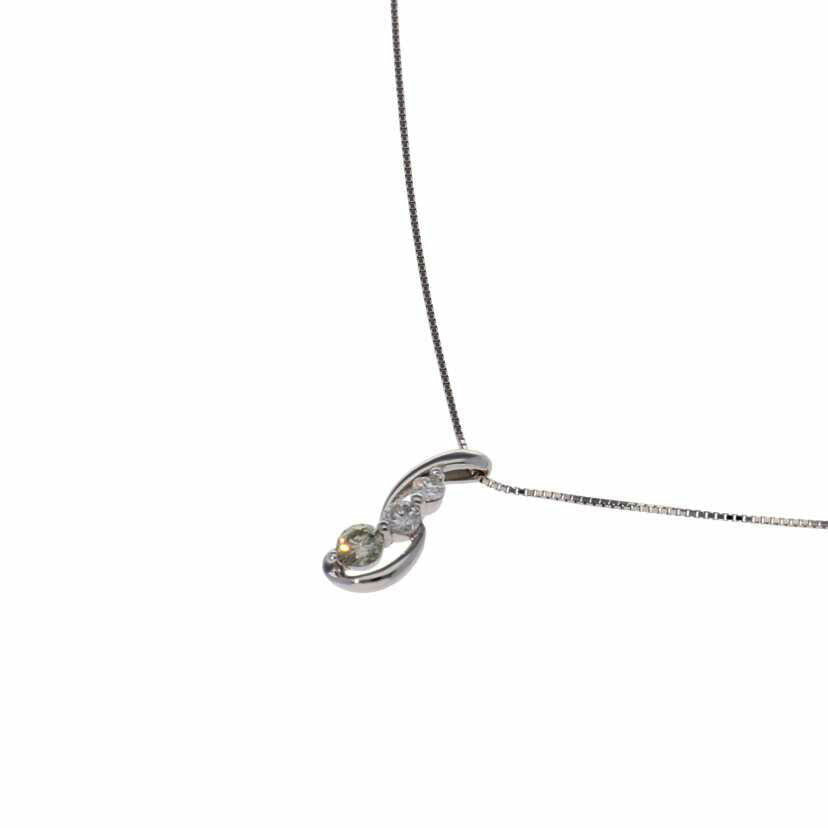 / K18WGダイヤネックレス 0.50ct//Aランク/75