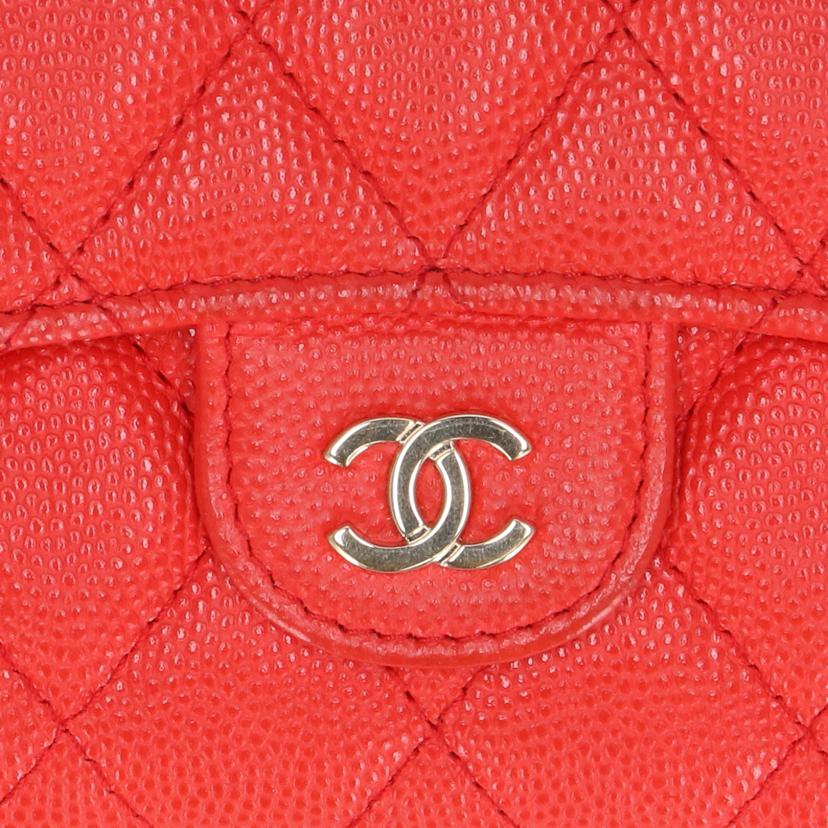 CHANEL CHANEL/ マトラッセキャビアスキンコンパクト財布//273*****/Bランク/75