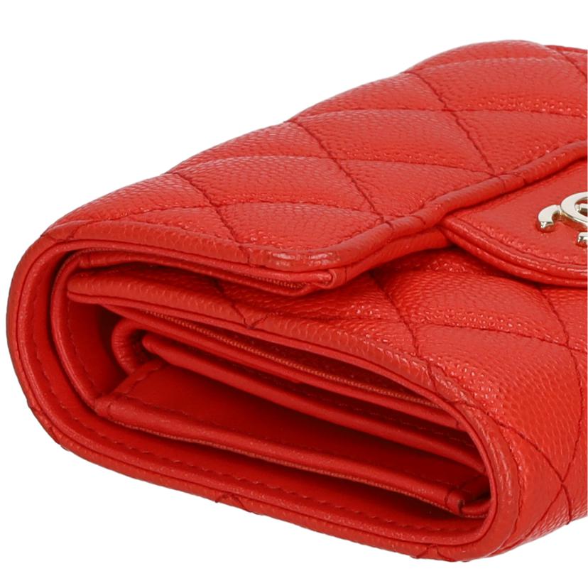 CHANEL CHANEL/ マトラッセキャビアスキンコンパクト財布//273*****/Bランク/75