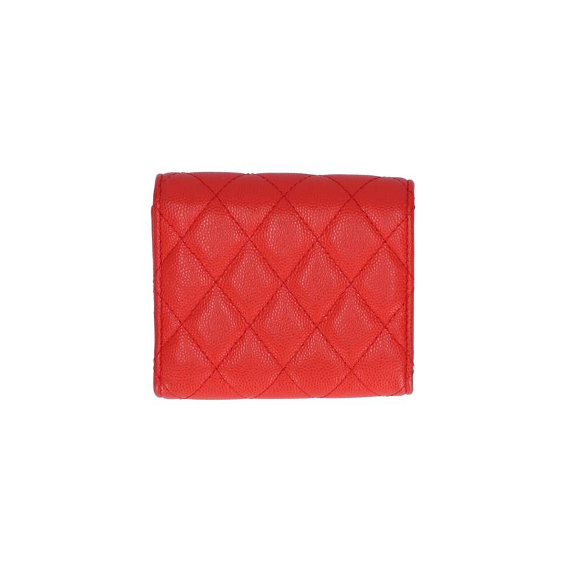 CHANEL CHANEL/ マトラッセキャビアスキンコンパクト財布//273*****/Bランク/75