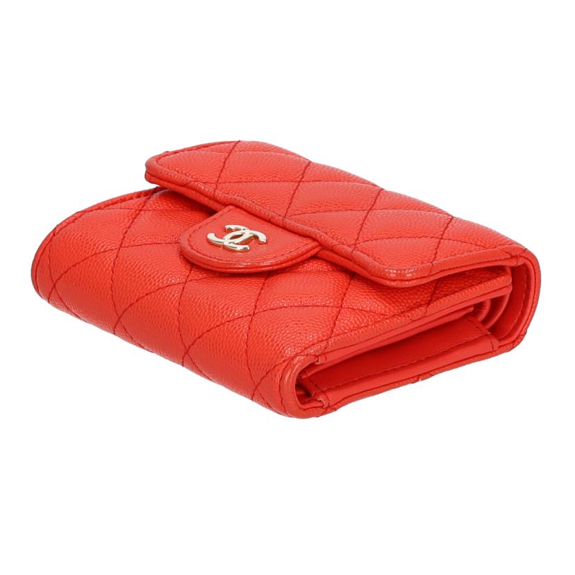 CHANEL CHANEL/ マトラッセキャビアスキンコンパクト財布//273*****/Bランク/75