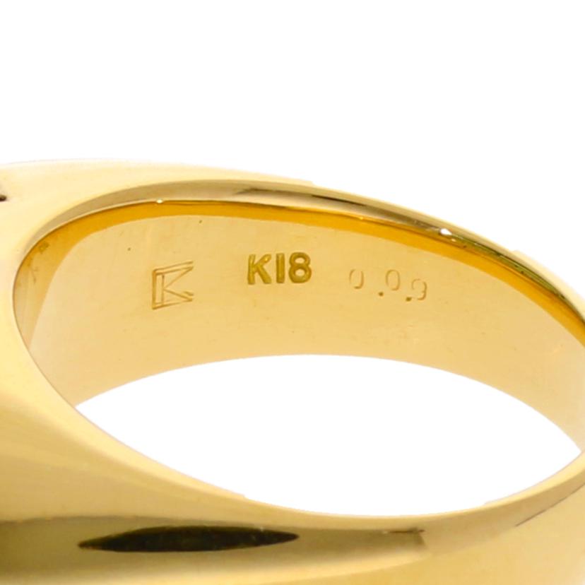 / K18パールダイヤリング0.09ct//Aランク/75