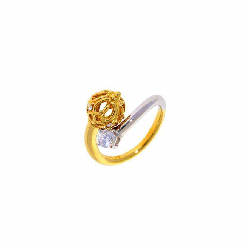 / 星の砂/K18/Pt900ダイヤリング0.28ct//Aランク/75