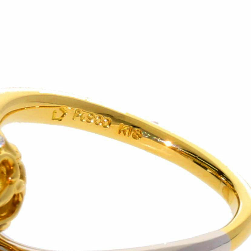 / 星の砂/K18/Pt900ダイヤリング0.28ct//Aランク/75