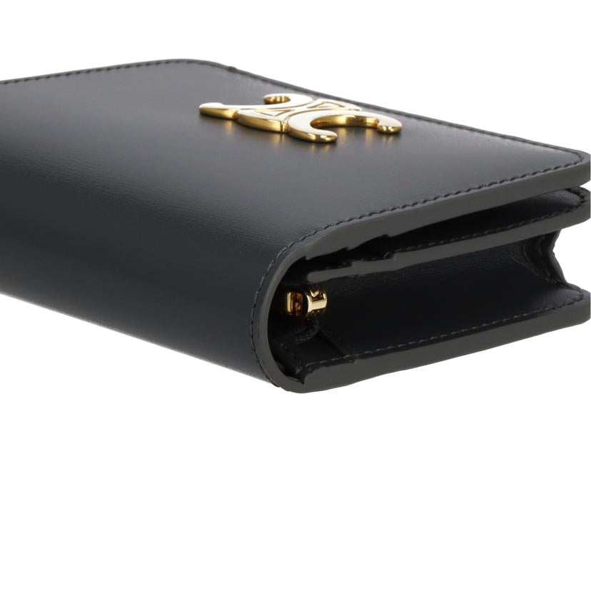 CELINE セリーヌ/トリオンフ コンパクト ウォレット/スレートグレー/10K623DPV.10SG//W.S******/Aランク/77