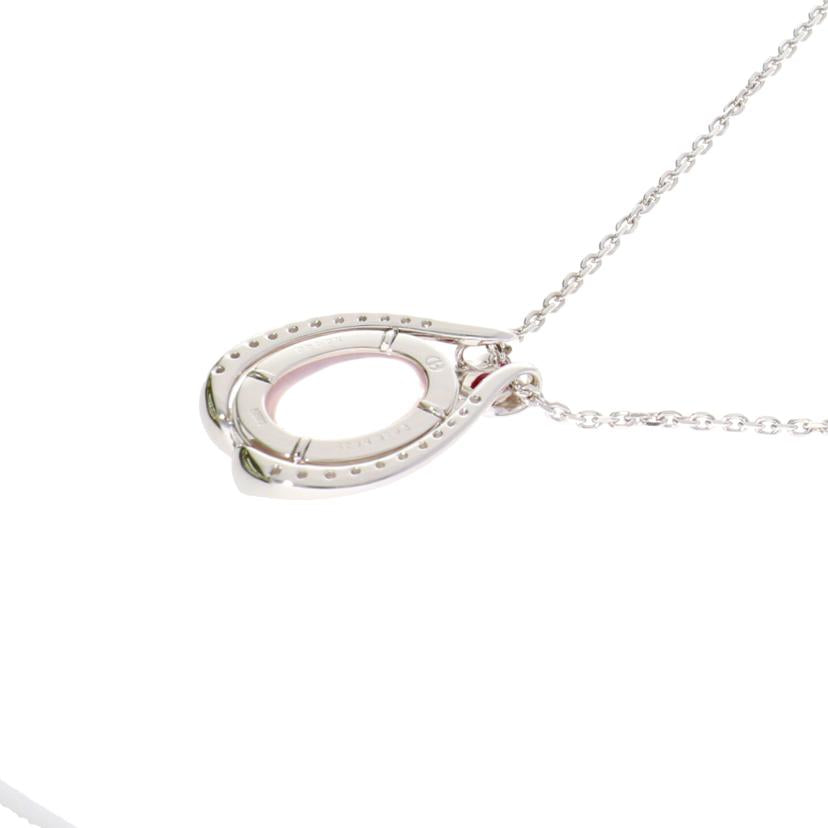 /◎ クリスティーナハン/K18WG透明石 ルビーダイヤネックレス0.36/D0.32ct//Aランク/75