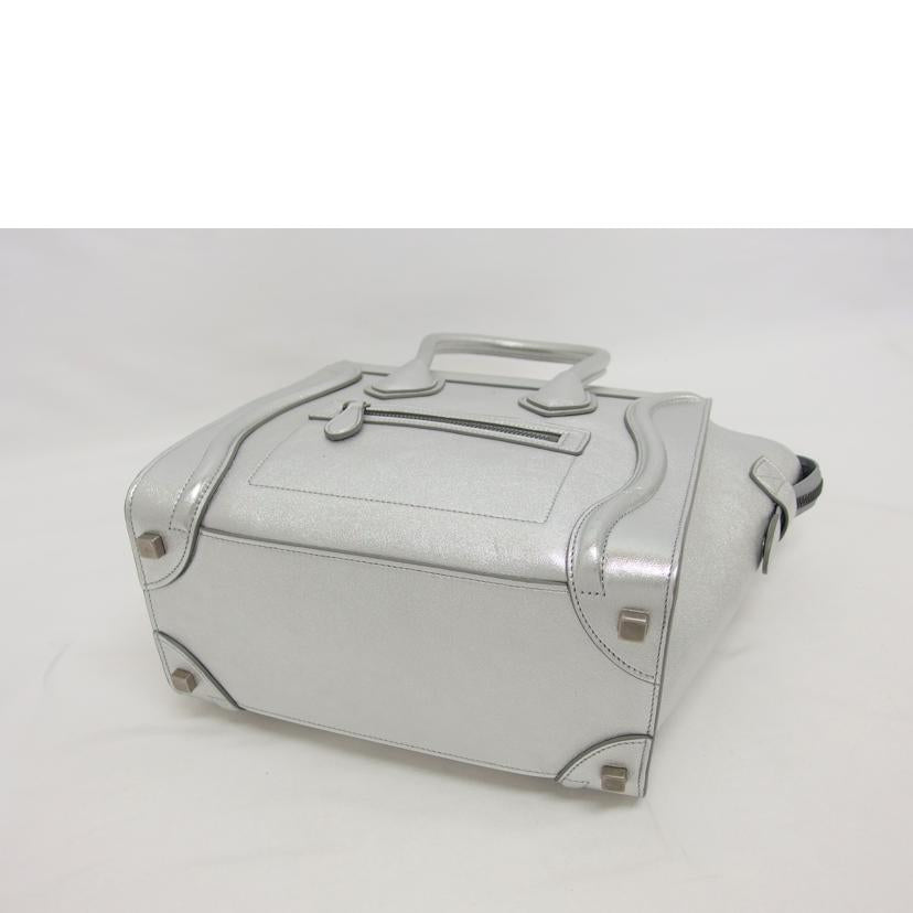 CELINE セリーヌ レザーハンドバッグ/ラゲージマイクロショッパー/ラミネーテッドラムスキン/ハンドバッグ/189793BED//S-C******/ABランク/04