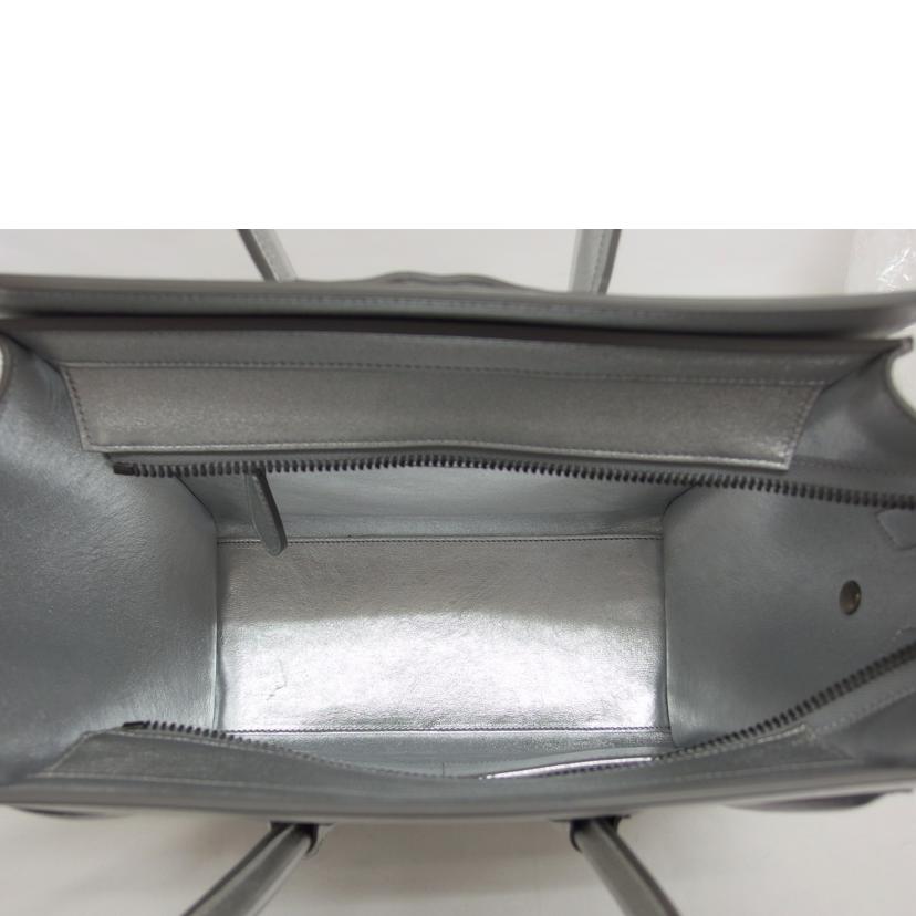 CELINE セリーヌ レザーハンドバッグ/ラゲージマイクロショッパー/ラミネーテッドラムスキン/ハンドバッグ/189793BED//S-C******/ABランク/04