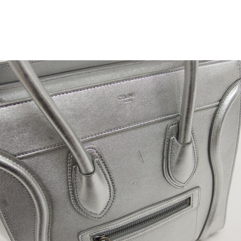 CELINE セリーヌ レザーハンドバッグ/ラゲージマイクロショッパー/ラミネーテッドラムスキン/ハンドバッグ/189793BED//S-C******/ABランク/04