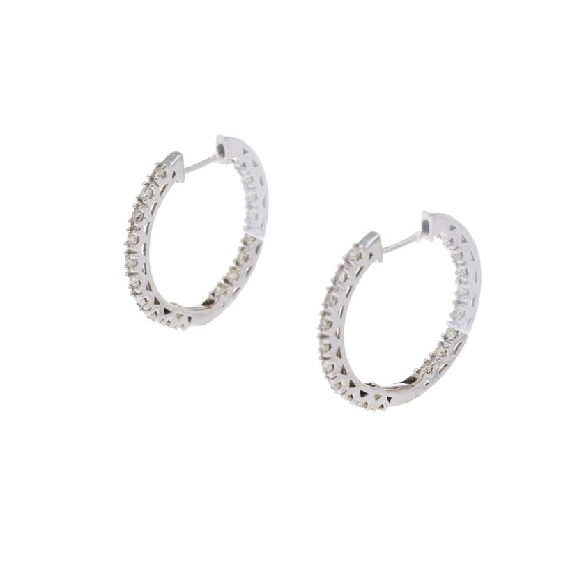 / K18WGダイヤピアス0.25ctx2//Aランク/75