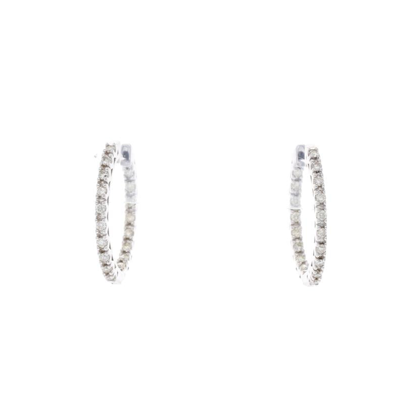 / K18WGダイヤピアス0.25ctx2//Aランク/75