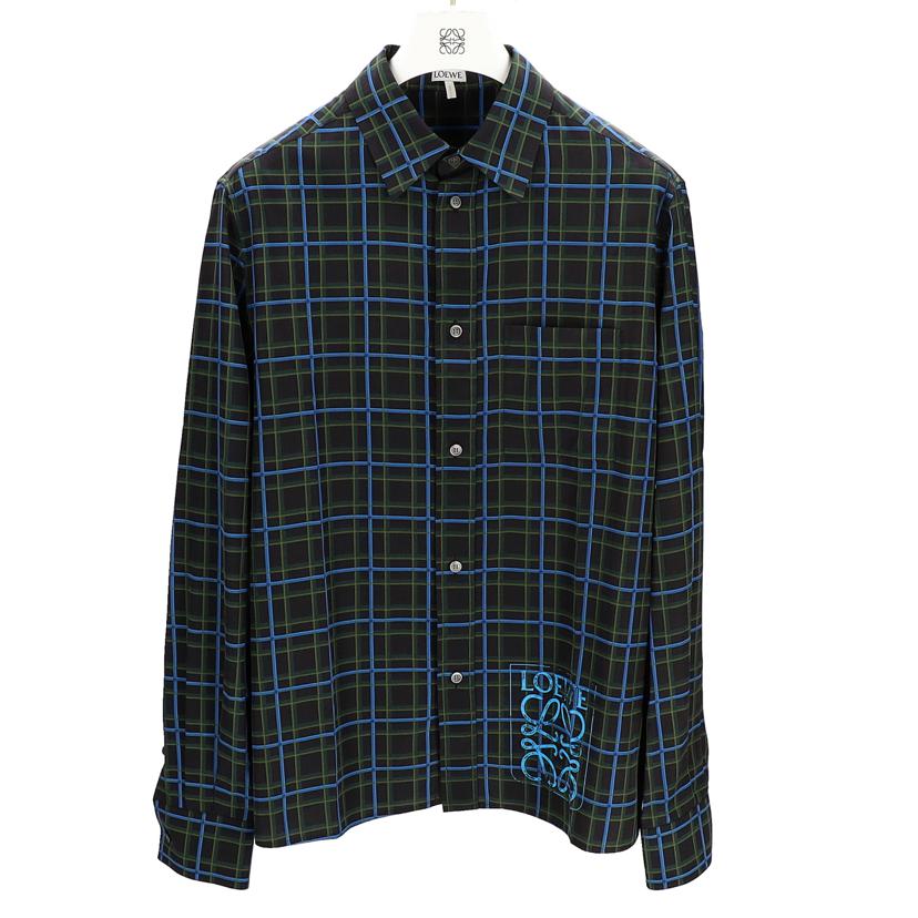 LOEWE ロエベ/アナグラムスタンプシャツ/シルク×コットン/H526Y05W77//サイズ:38/SAランク/91