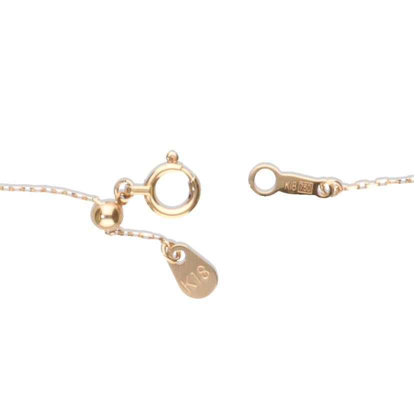 / K18パール 3.6mm ガーネットネックレス//Aランク/75