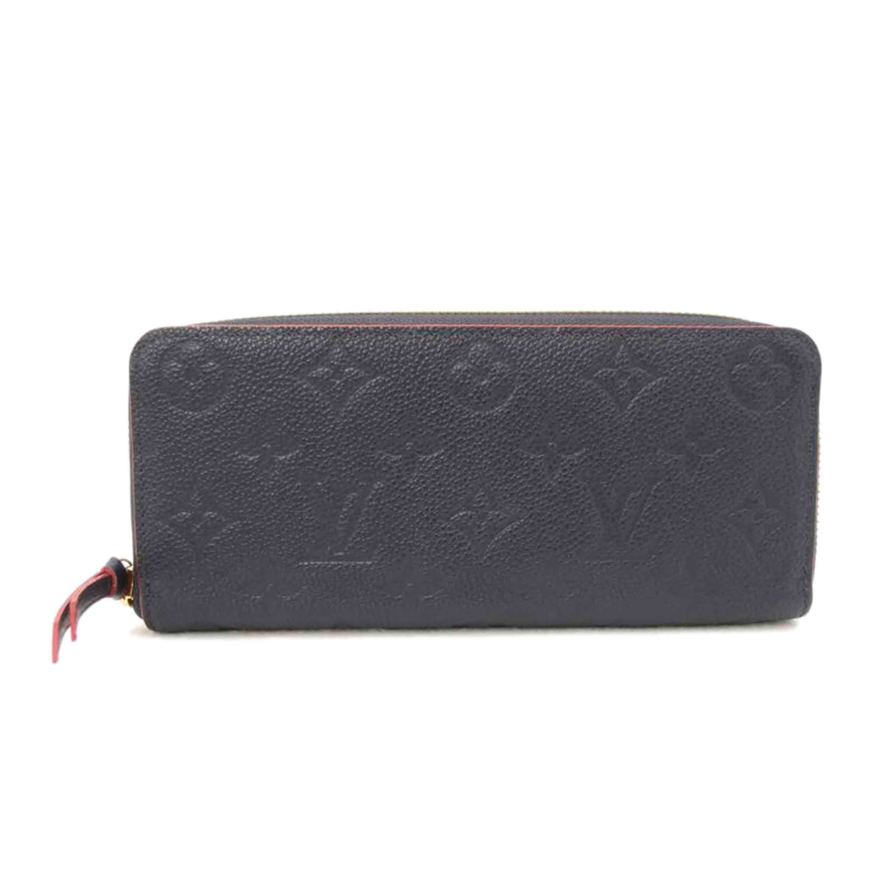 LOUIS VUITTON ルイヴィトン ビトン ラウンドファスナー長財布 紺 レディース メンズ/ポルトフォイユ・クレマンス/アンプラント/マリーヌルージュ/M69415//Aランク/69