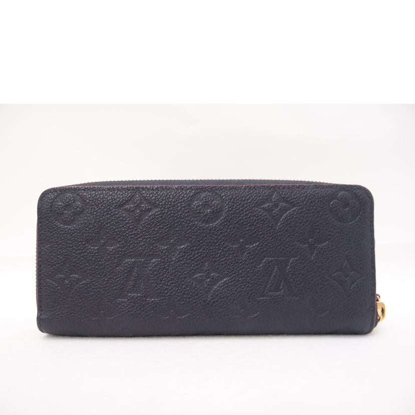 LOUIS VUITTON ルイヴィトン ビトン ラウンドファスナー長財布 紺 レディース メンズ/ポルトフォイユ・クレマンス/アンプラント/マリーヌルージュ/M69415//Aランク/69