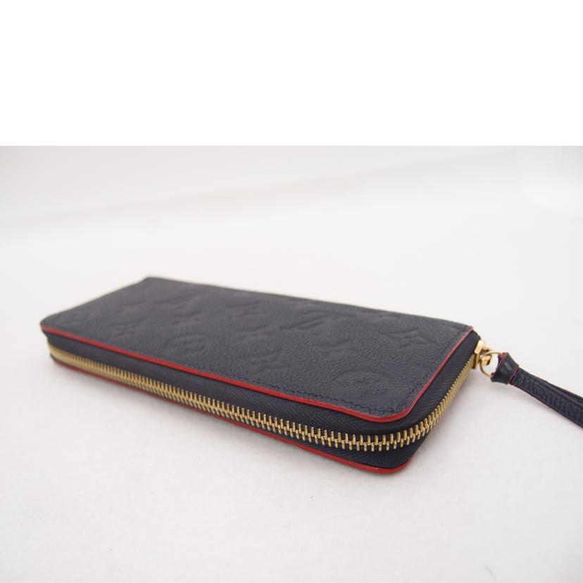 LOUIS VUITTON ルイヴィトン ビトン ラウンドファスナー長財布 紺 レディース メンズ/ポルトフォイユ・クレマンス/アンプラント/マリーヌルージュ/M69415//Aランク/69