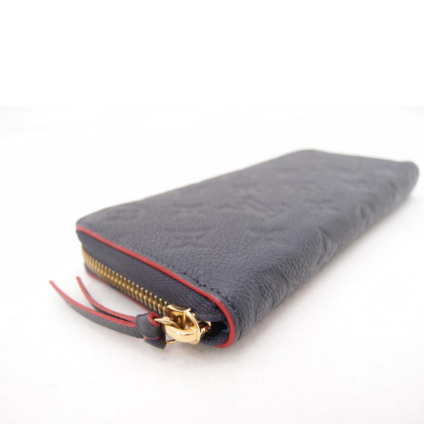 LOUIS VUITTON ルイヴィトン ビトン ラウンドファスナー長財布 紺 レディース メンズ/ポルトフォイユ・クレマンス/アンプラント/マリーヌルージュ/M69415//Aランク/69