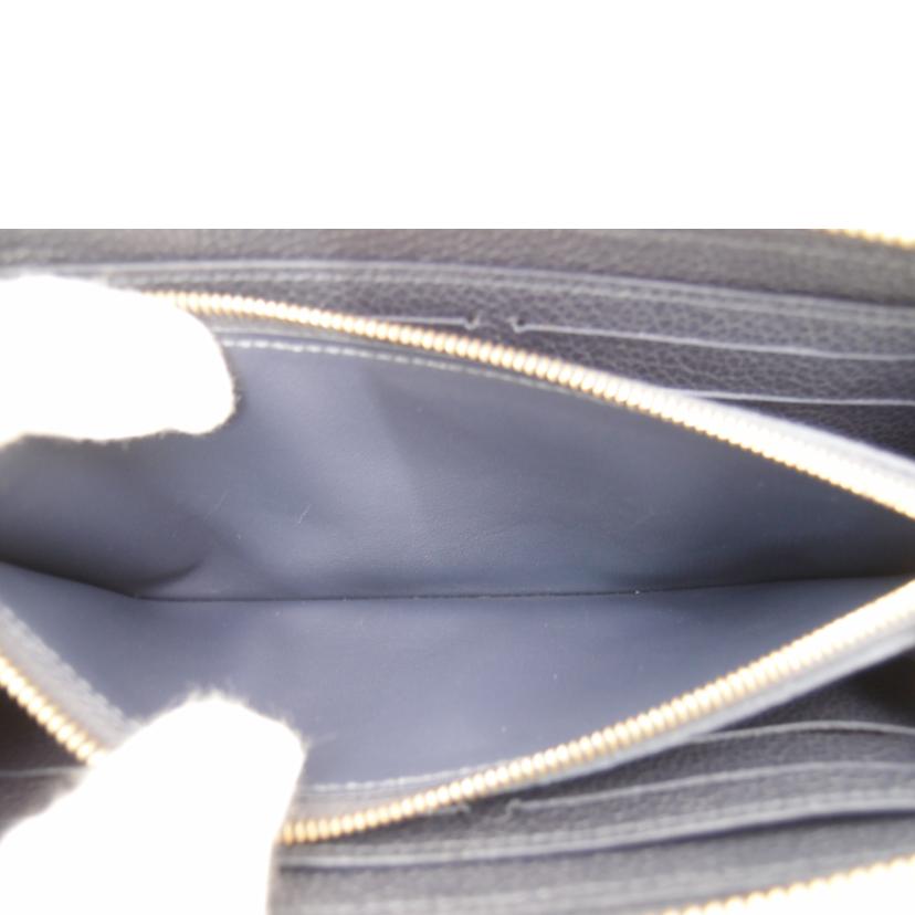 LOUIS VUITTON ルイヴィトン ビトン ラウンドファスナー長財布 紺 レディース メンズ/ポルトフォイユ・クレマンス/アンプラント/マリーヌルージュ/M69415//Aランク/69