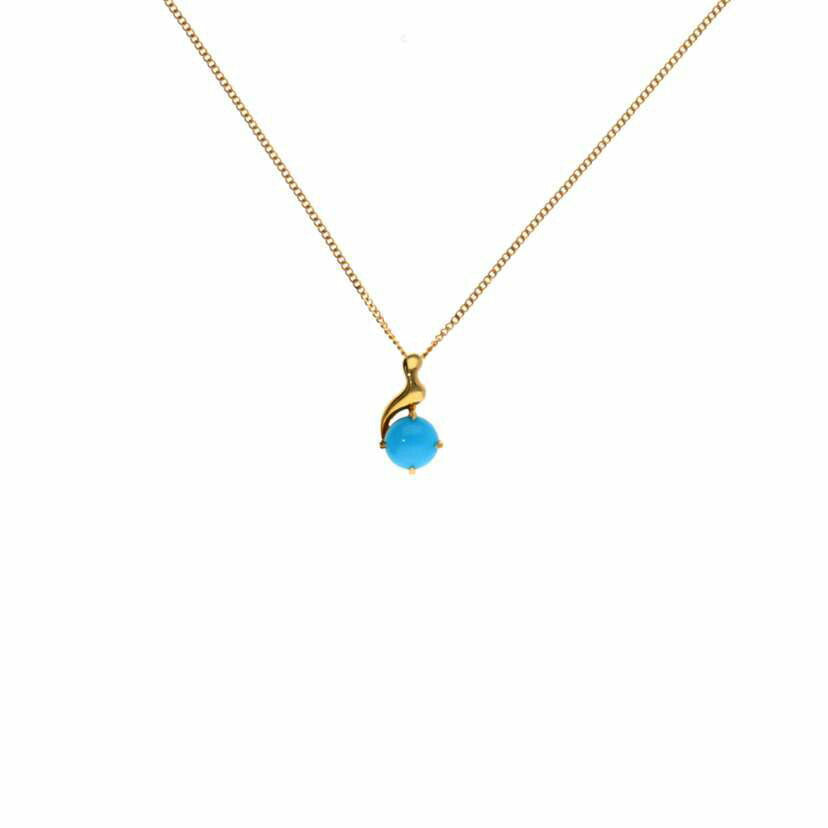 K18/K18ターコイズネックレス 40cm/1.7//Aランク/75